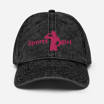 vintage cap Sport girl - Black